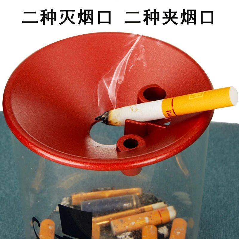 Creative home personality living room office big trend anti-fly ash multifunctional glass ashtray with cover ashtrays Oasis Select