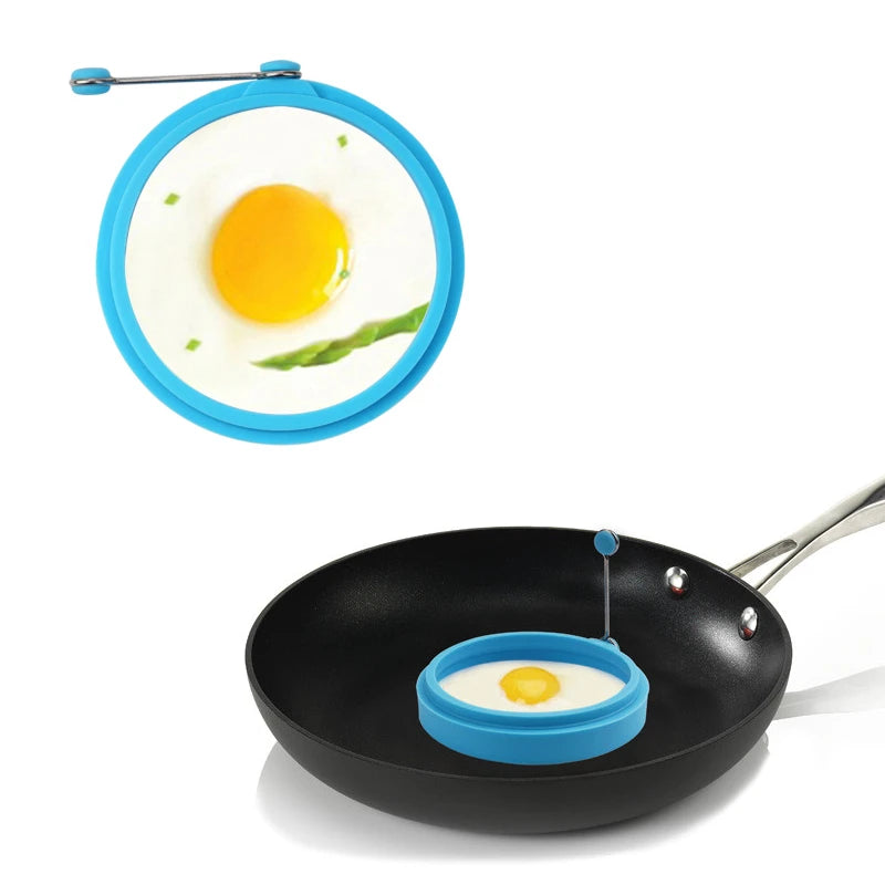 4-Pack Silicone Egg & Pancake Ring Molds – Nonstick Round Set Egg & Pancake Mold Oasis Select