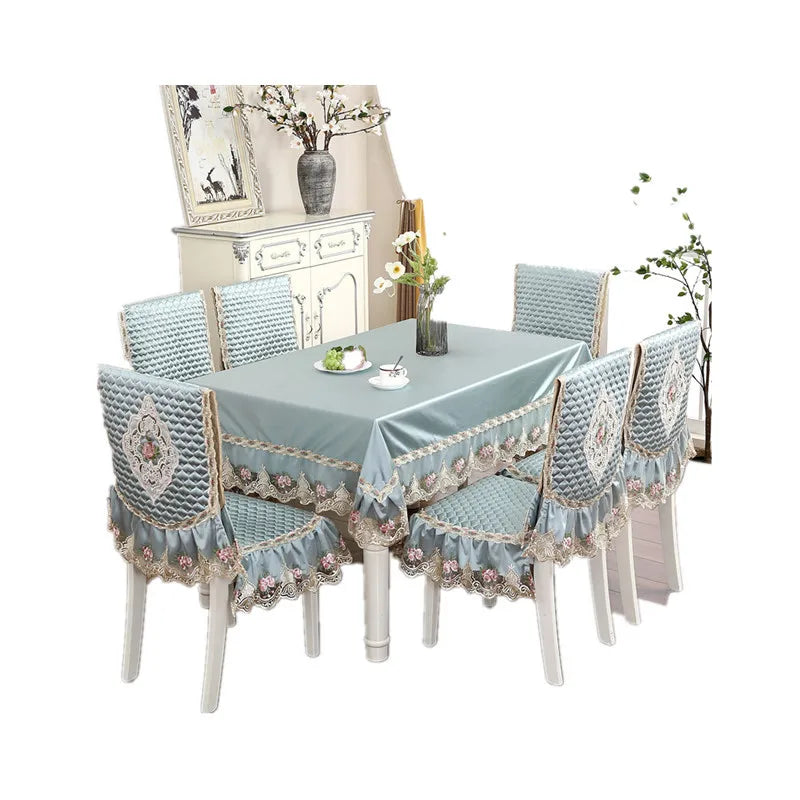 Golden and jade dining chair suit chair cover chair cushion back table cloth dining table cloth tablecloth rectangular Oasis Select
