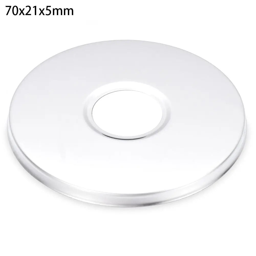 1Pcs Stainless Steel Water Pipe Wall Covers Self-Adhesive Shower Faucet Decorative Cover Chrome Finish Bathroom Accessories Oasis Select 70x21x5mm