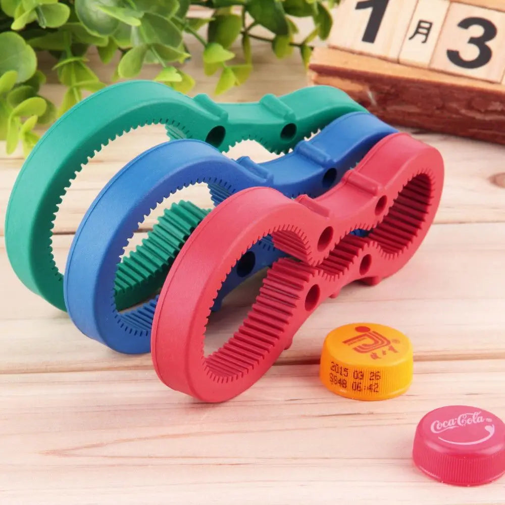 Creative Jar Opener Multi Purpose Jar Lids Bottle Cap Grip Rubber Opener Tool for Soda Bottles Condiments Canned Goods Bar Tools Oasis Select