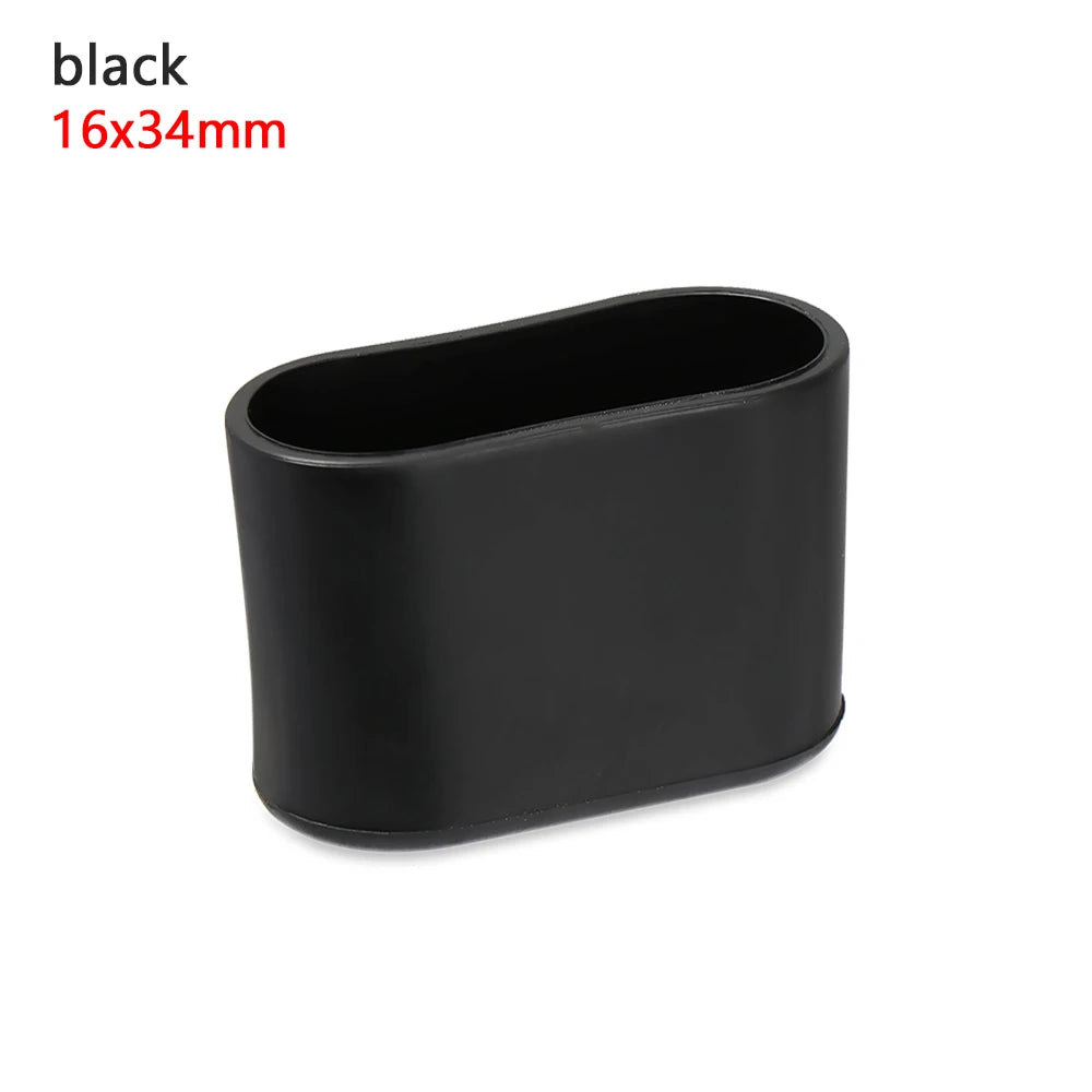 4pcs Non-Slip Oval Chair Leg Caps Feet Protector Pads Furniture Leveling Feet Mat Furniture Table Covers Socks Dust Cover Oasis Select black 2
