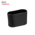 4pcs Non-Slip Oval Chair Leg Caps Feet Protector Pads Furniture Leveling Feet Mat Furniture Table Covers Socks Dust Cover Oasis Select black 2