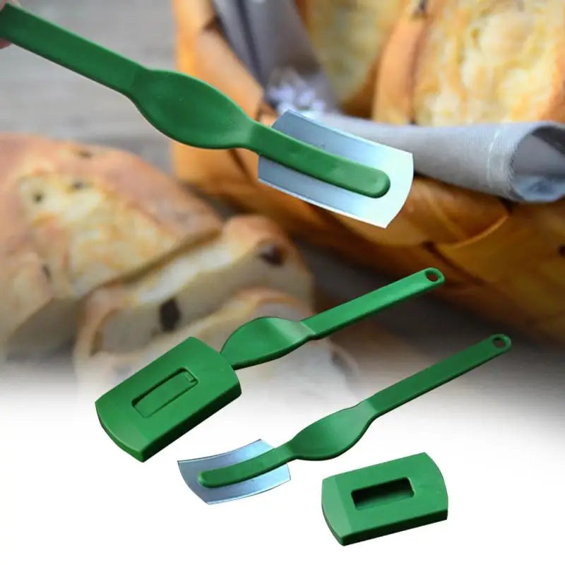 Bread Lame Scoring Tool – Curved Carbon Steel Blade & Cover Bread Scoring Lame Oasis Select