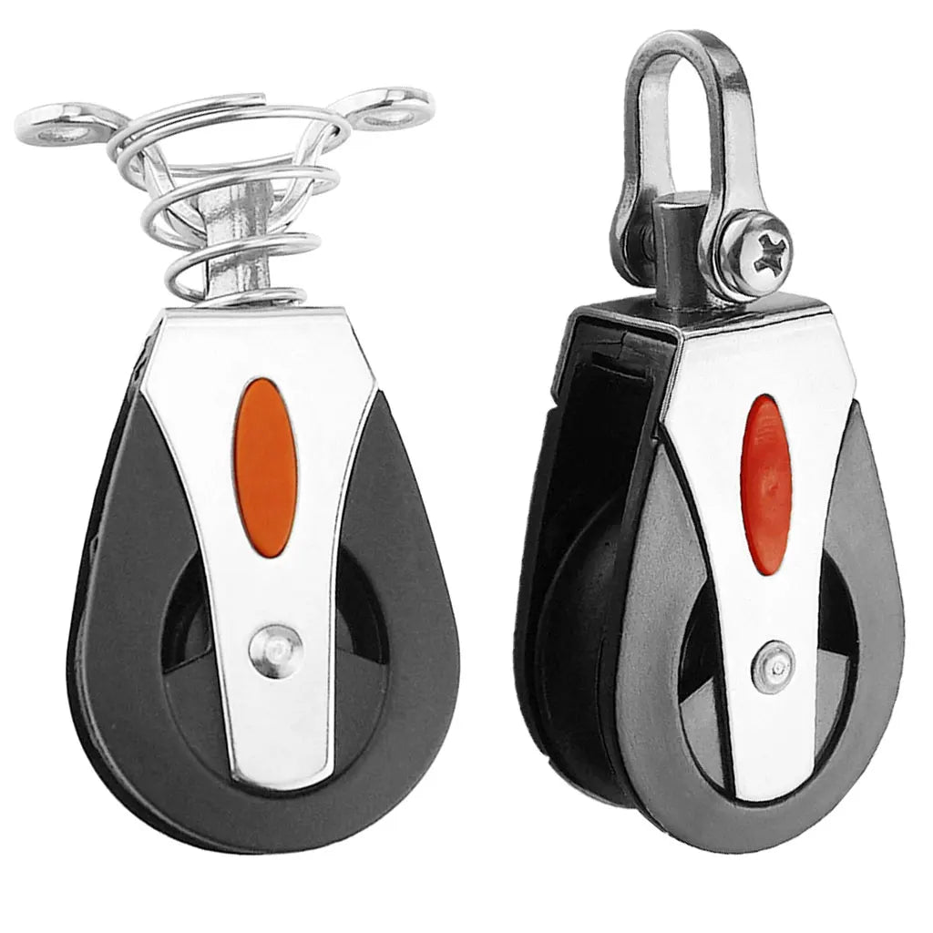 1500 Lbs Loading Gym Single Pulley Sailing Boat Kayak Pulley Block Single Wheel Swivel Lifting Rope Pulley Roller Oasis Select