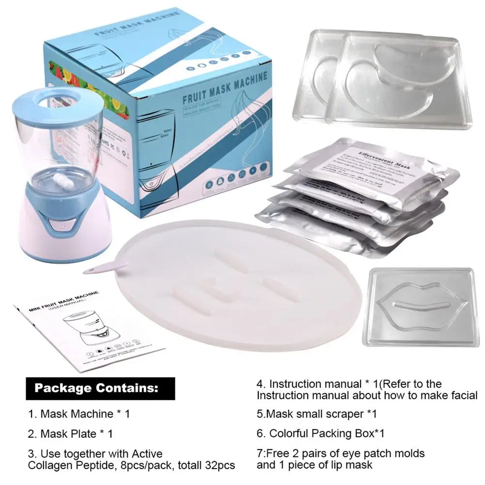 Face Mask Maker Machine DIY Fruit Vegetable Facial/Eye/Lip Mask Maker With Collagen Hydrating Whitening Faicel Skin Beauty Tool Oasis Select