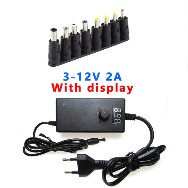 Universal Charger Power Adapter Supply 5V 12V 24V AC DC Transformers 220V To 12V 5V 24V Power Supply Adjustable 5 12 24 V Volt Oasis Select 3V - 12V 2A Only Power Adatper EU Plug