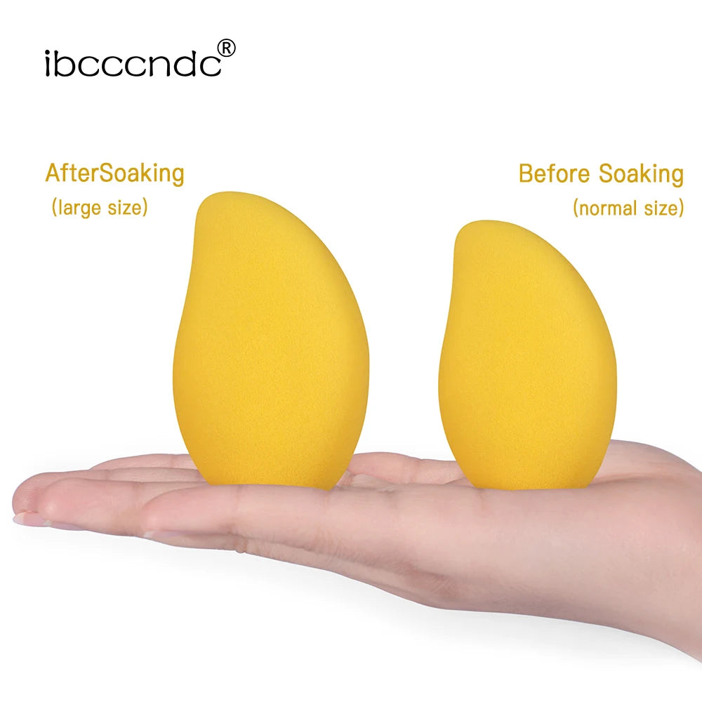 Mango Makeup Egg Sponge BB Cream Hydrophilic Beauty Egg Wholesale Puff Wet Dry Dual Use Face Foundation Powder Gourd Cosmetic Oasis Select