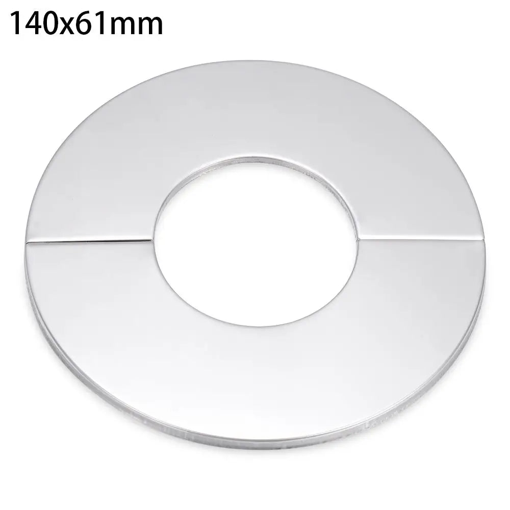 1PC Self-Adhesive Stainless Steel Faucet Decorative Cover Shower Chrome Finish Water Pipe Wall Covers Bathroom Accessories Oasis Select 140x61mm