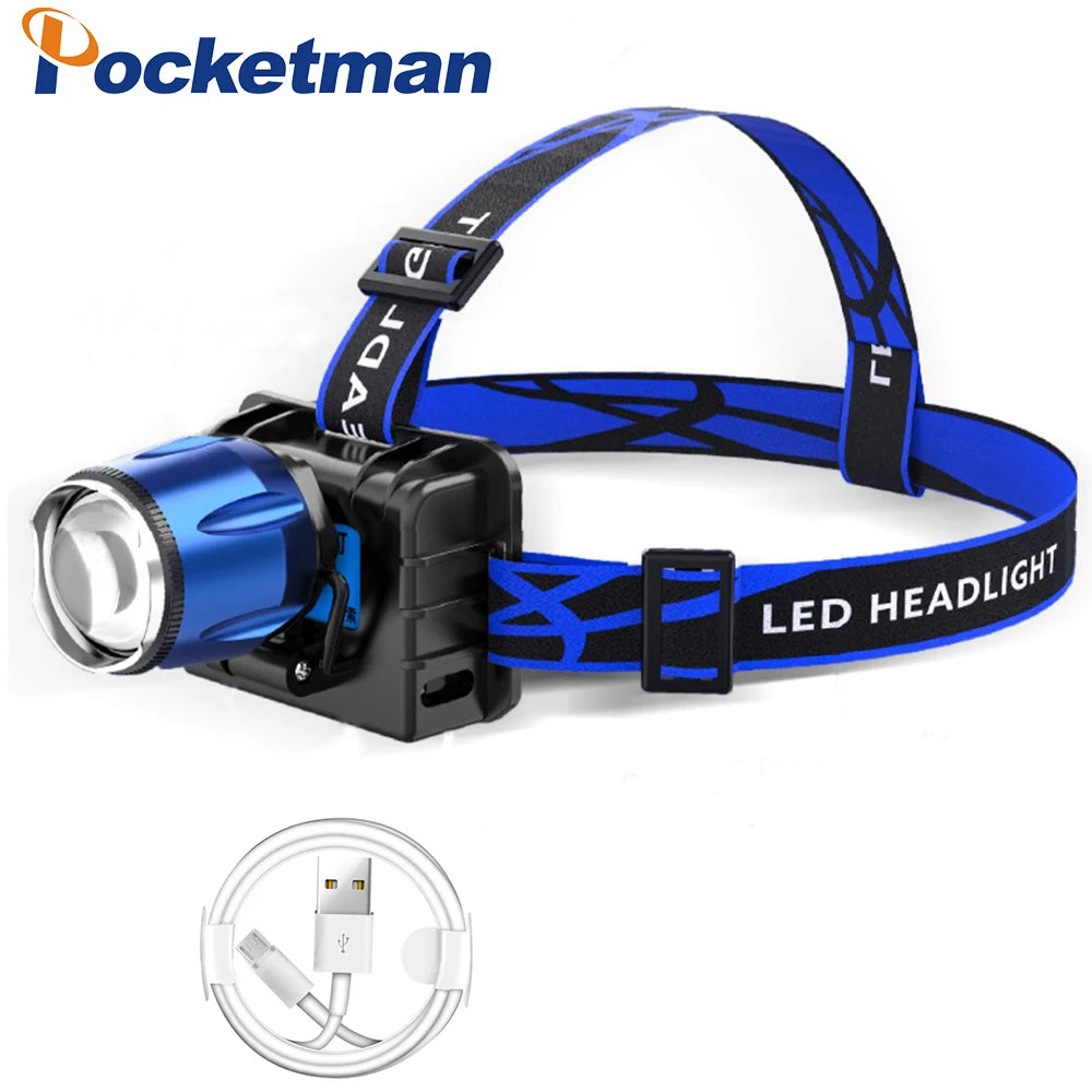 POCKETMAN 2-in-1 UV LED Headlamp | USB Rechargeable & Waterproof