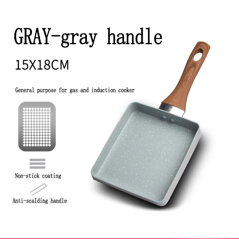 CHANSUNRUN Non-Stick Omelet Pan – Induction & Gas Griddle Non-Stick Omelet Pan Oasis Select 1pc gray 15x18cm