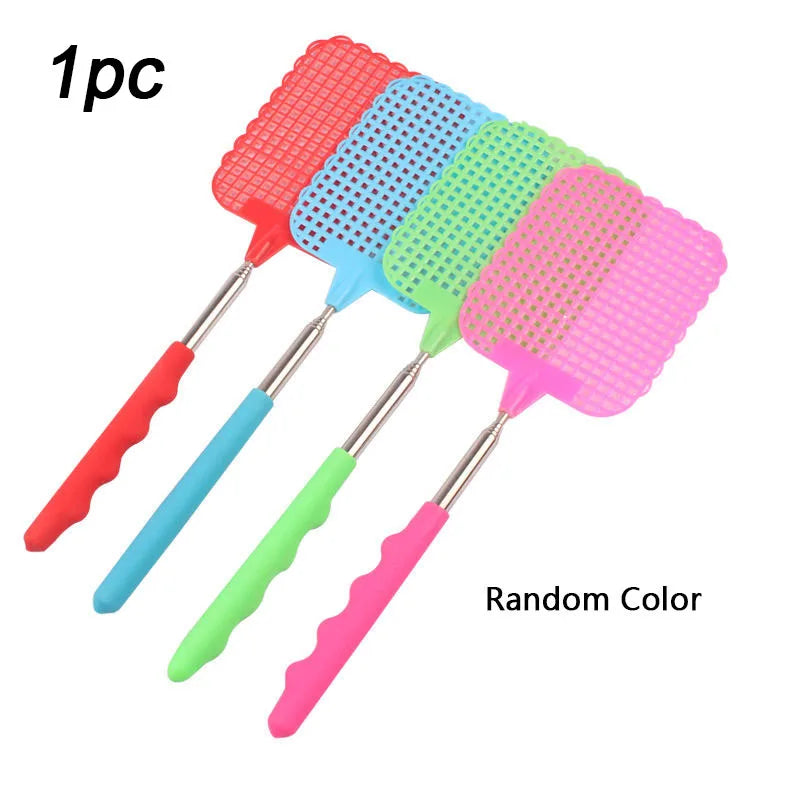 Extendable Fly Swatter Prevent Pest Mosquito Tools Flies Trap Retractable Fly Swatters Garden Supplies Telescopic Flies Swatter Oasis Select green
