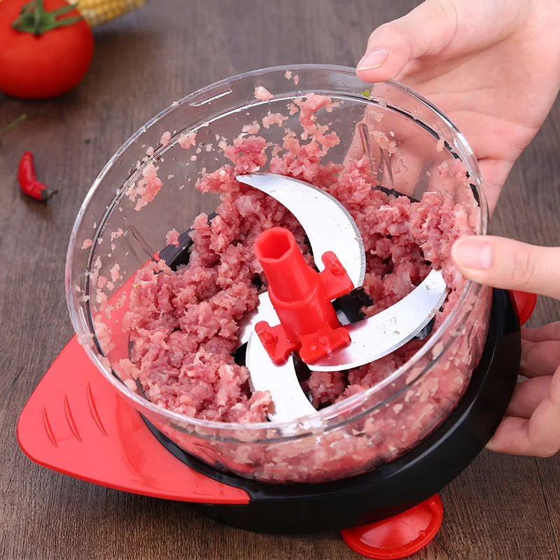 Multi-function Kitchen Manual Food Processor Household Meat Grinder Vegetable Chopper Quick Shredder Green Cutter Egg Blender Oasis Select