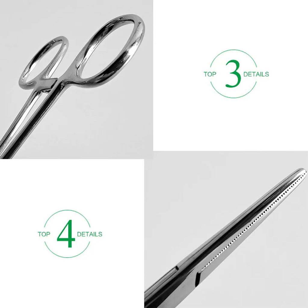16/18/20CM Bent-nose/Straight Curved Stainless Steel Locking Elbow Scissors Pliers Hemostatic Forceps Clamp Pliers Oasis Select