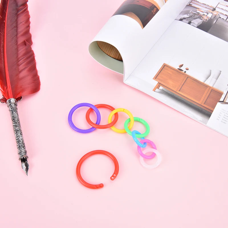 25-Pack Plastic Ring Binders 15–28mm | DIY Albums & Loose-Leaf