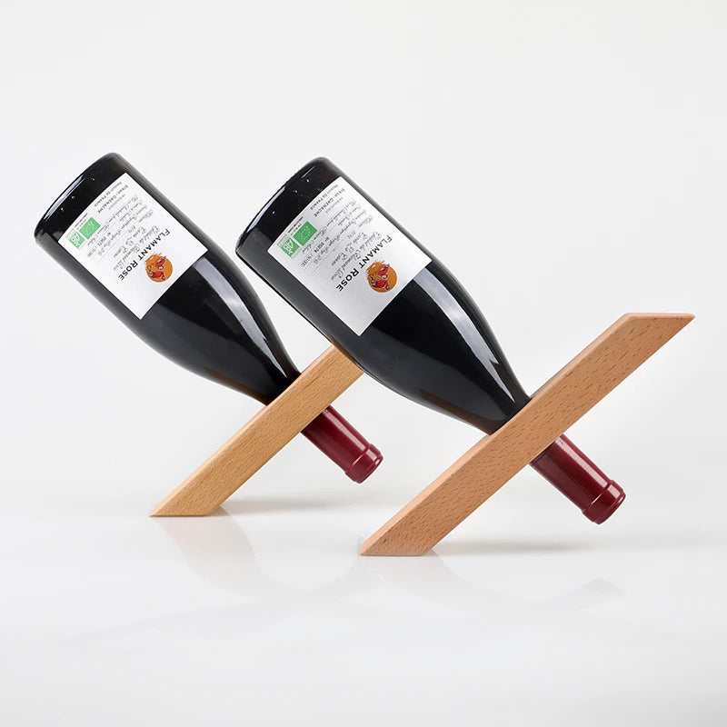 Home red wine rack decoration creative solid wood personality display stand wine rack modern simple wood storage bottle Oasis Select