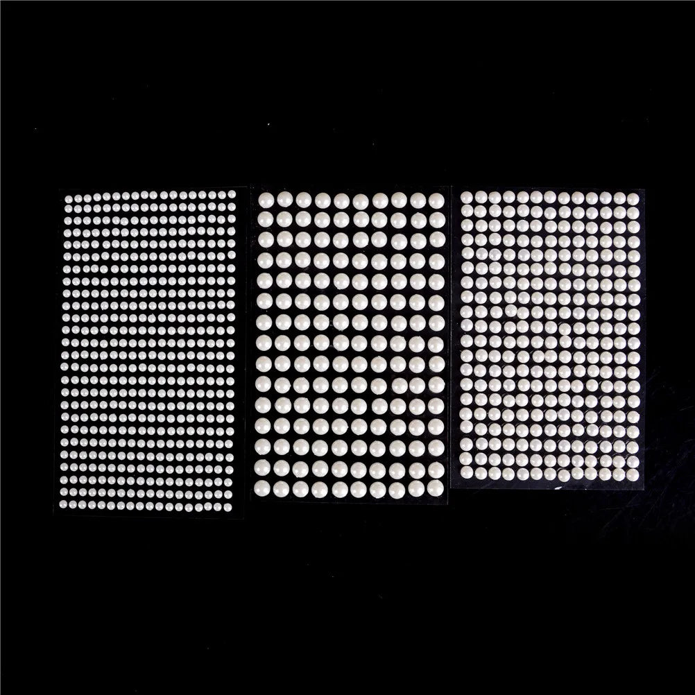 Pearl Stickers Self-Adhesive Acrylic Gems 4/6/8mm Sheets