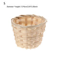 New Handmade Bamboo Garden Flower Pot Wicker Basket Straw Patchwork Wicker Rattan Seagrass Storage Organizer Nursery Pots Oasis Select 1