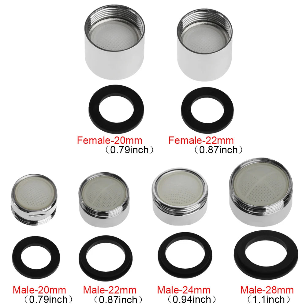 20/22/24/28mm Faucet Nozzle Filter Water Saving Tap Aerator Faucet Male Female Nozzle Spout End Diffuser Filter Oasis Select