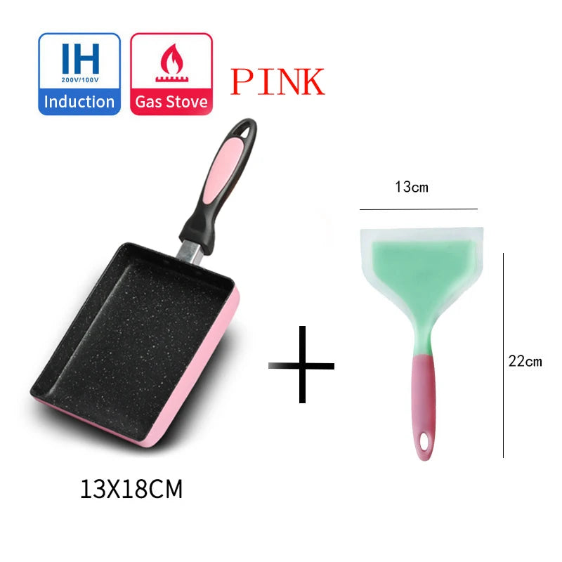 CHANSUNRUN Non-Stick Omelet Pan – Egg & Pancake Skillet Non-Stick Skillet Oasis Select 2pc pink 13x18cm
