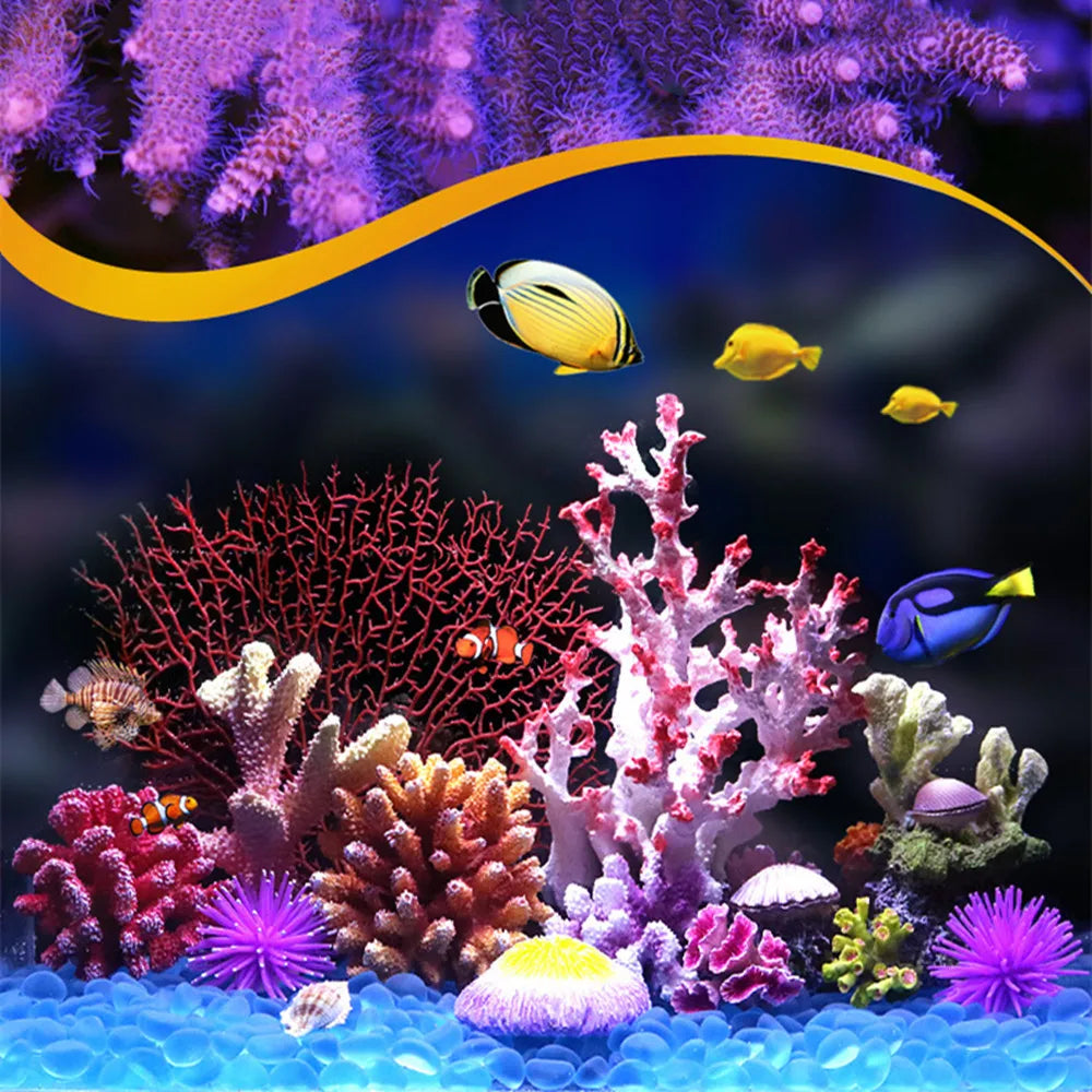 Artificial Coral Fish Tank Decoration Emulates Starfish Resin Reef Landscape Aquarium Decoration Craft Tabletop Decoration Oasis Select