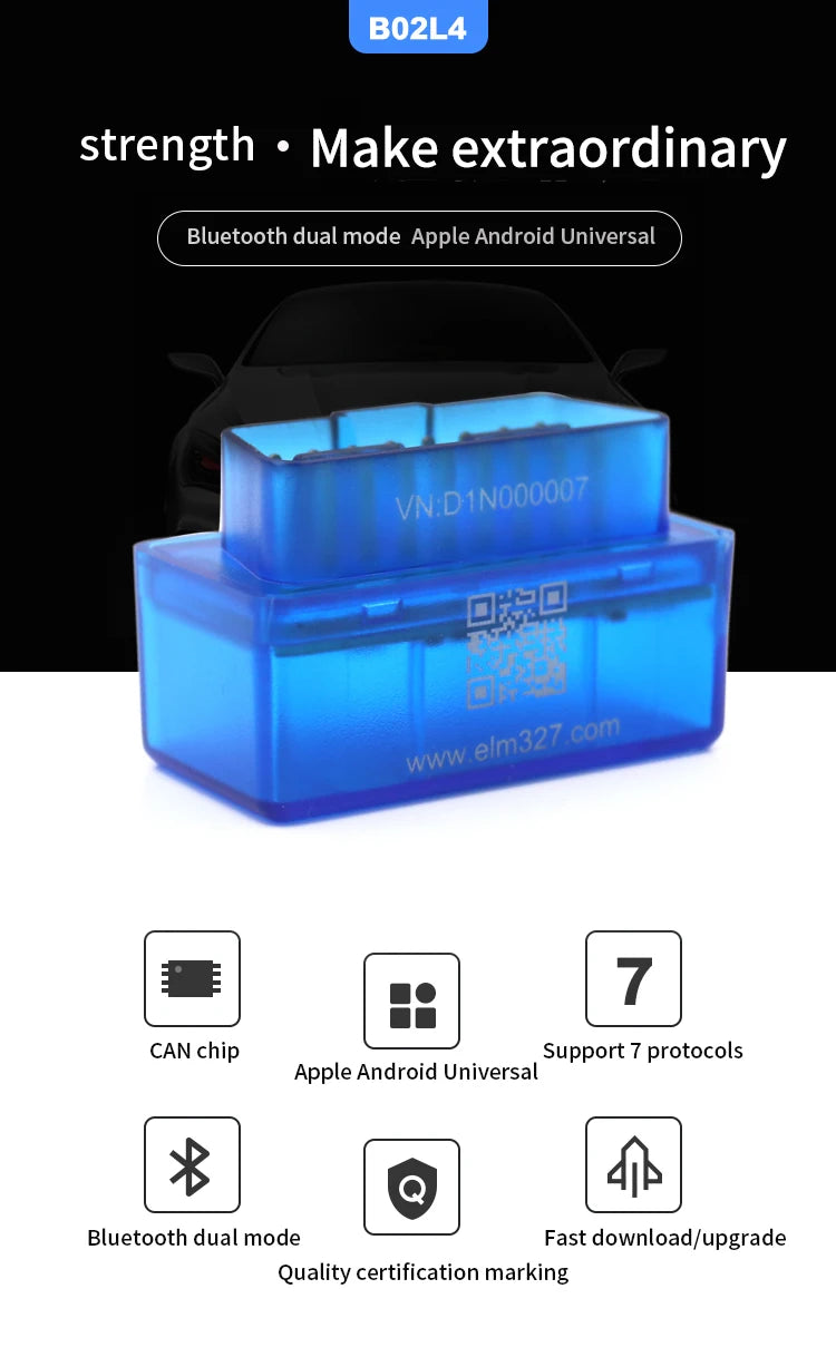 ELM327 V2.1 Bluetooth 4.0 OBD2 Scanner for iOS & Android OBD2 Diagnostic Scanner Oasis Select