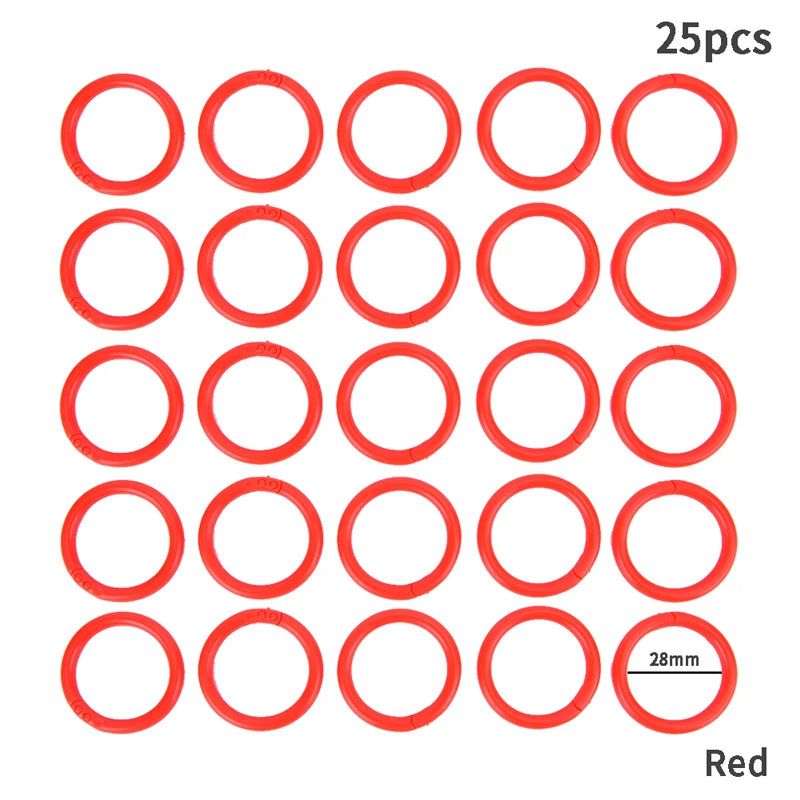 25-Pack Plastic Ring Binders 15–28mm | DIY Albums & Loose-Leaf