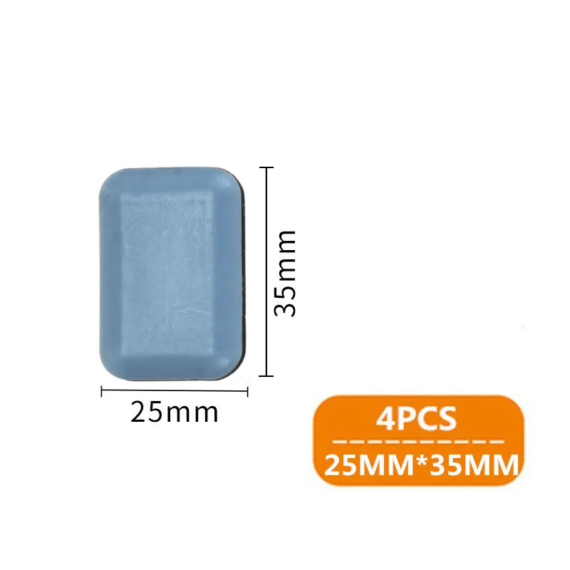 4PCS Floor Rubber Protector Pads Self-Adhesive Anticollision Round Mat Chair Table Glides Furnitures Legs Slider Home Supplies Oasis Select 25x35mm 4pcs