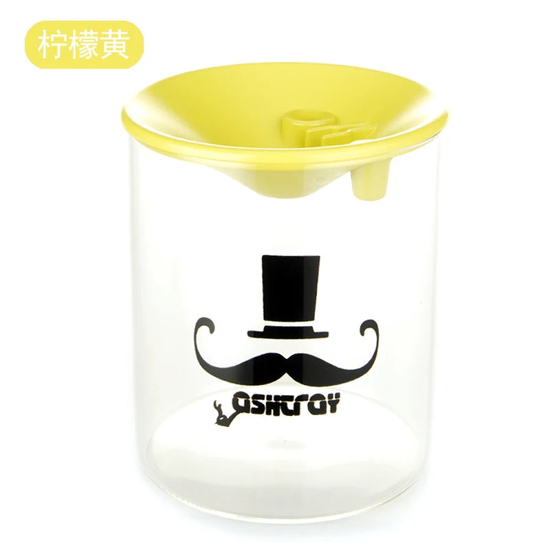 Creative home personality living room office big trend anti-fly ash multifunctional glass ashtray with cover ashtrays Oasis Select Lemon yellow