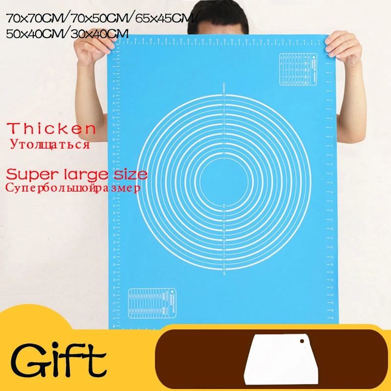 Silicone Baking Mats Pizza Dough Non-Stick Maker Holder Pastry Cooking Utensils Oven Pastry Mat Kitchen Gadgets Cooking Tools Oasis Select