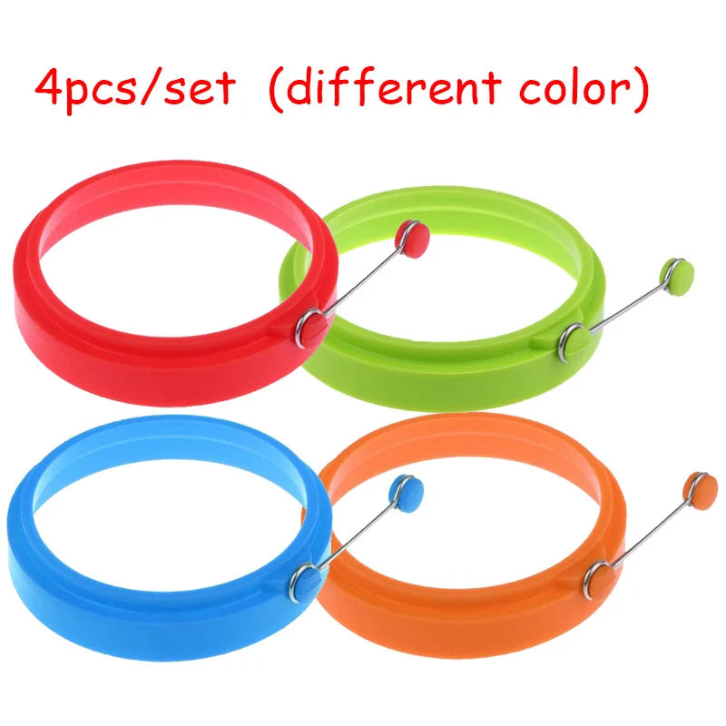 4-Pack Silicone Egg & Pancake Ring Molds – Nonstick Round Set Egg & Pancake Mold Oasis Select 4PCS