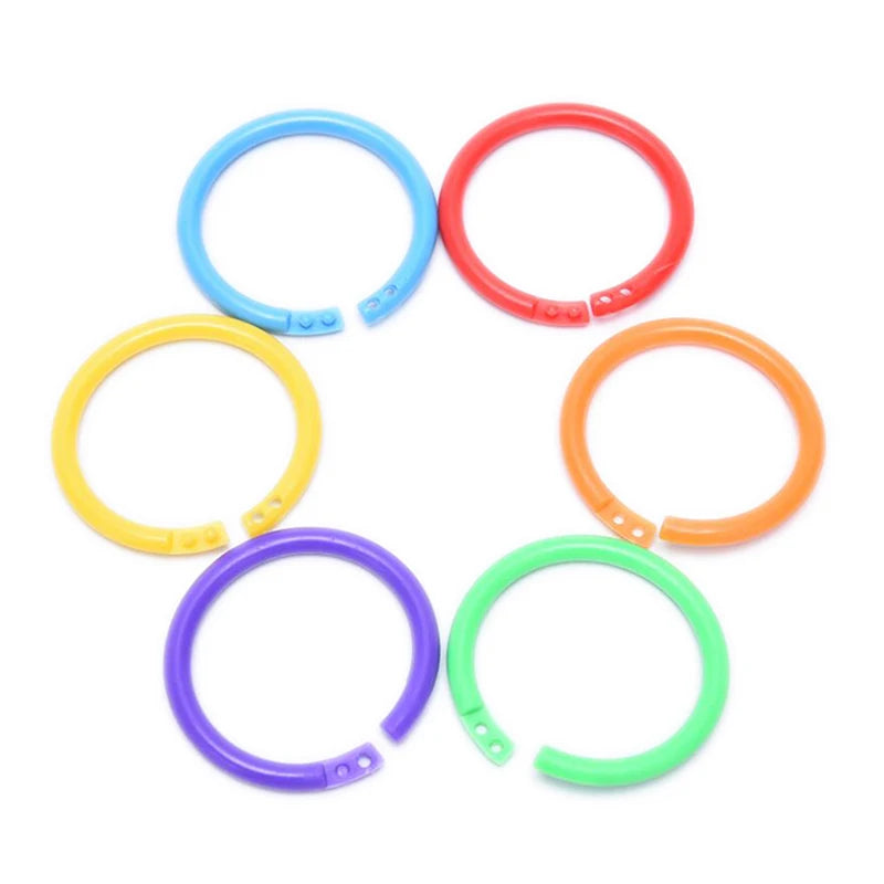 20Pcs 28mm Plastic Loose Leaf Binder Rings | DIY Notebook Albums