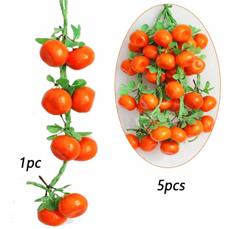 Artificial Simulation Food Vegetables Fake Chili Pepper Fruits Grapes Photography Props For Home Decoration Christmas Wall Decor Oasis Select Orange