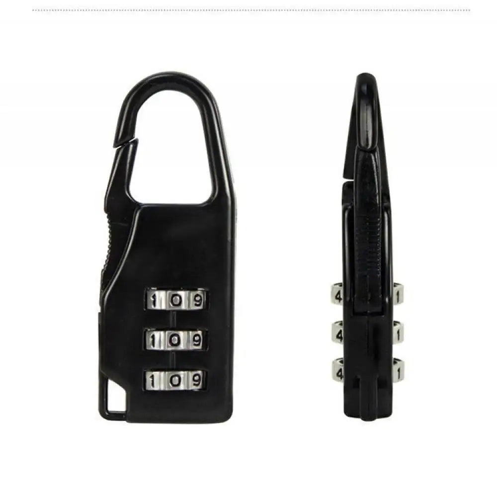 2023 Mini 3 Digit Dial Resettable Combination Travel Luggage Suitcase Lock Padlock Backpack password lock contraseña Oasis Select Black 1