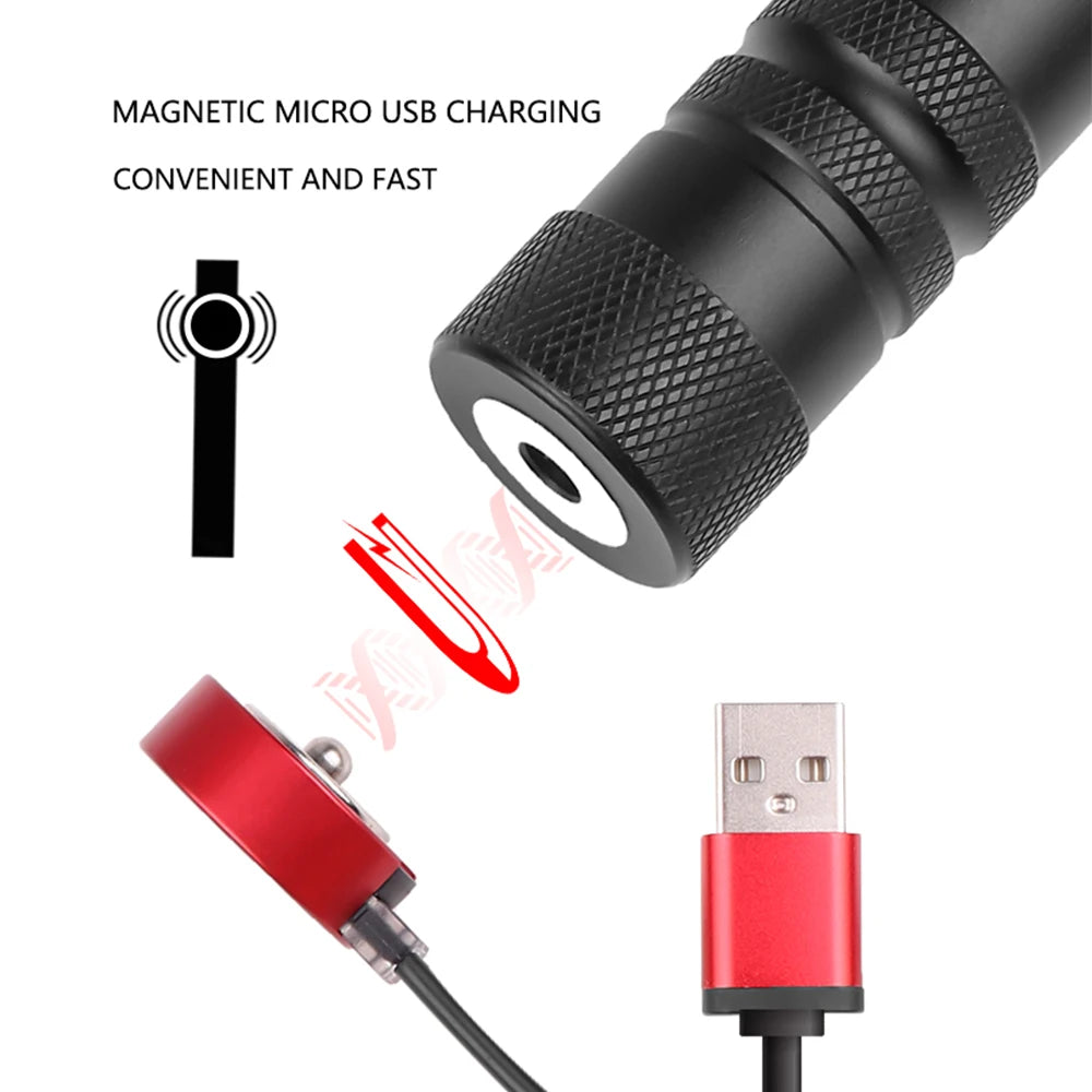 POCKETMAN XHP50 LED Rechargeable Flashlight & Head Torch – Magnetic USB