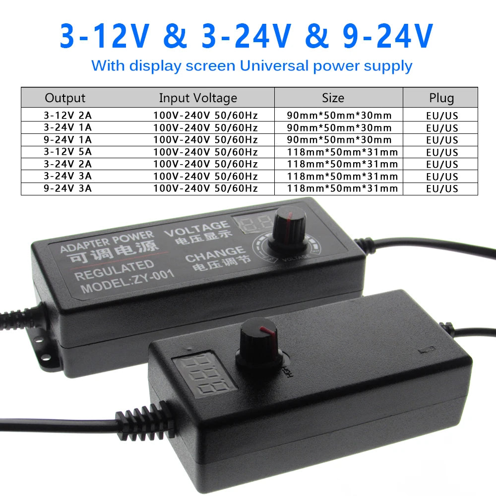 AC DC Power Supply Adjustable 3V 5V 9V 12V 24V 36V 1A 2A 5A 10A Led Power Supply Adapter 12 24 220 V Volt Transformer 5V 12V 24V Oasis Select