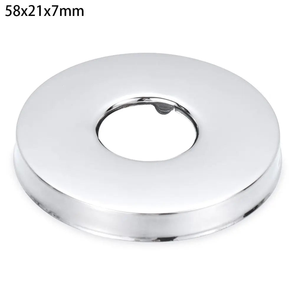 1Pcs Stainless Steel Water Pipe Wall Covers Self-Adhesive Shower Faucet Decorative Cover Chrome Finish Bathroom Accessories Oasis Select 58x21x7mm