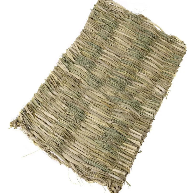 Rabbit Grass Chew Mat Small Animals Hamster Guinea Pig Cage Lapin Pour Maison Bird Nests Bunny House Pad for Rabbits Accessories Oasis Select L