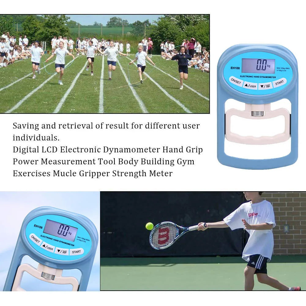 268Lbs/120Kgs Digital Hand Dynamometer Grip Strength Measurement Meter Auto Capturing Electronic Hand Grip Power Oasis Select
