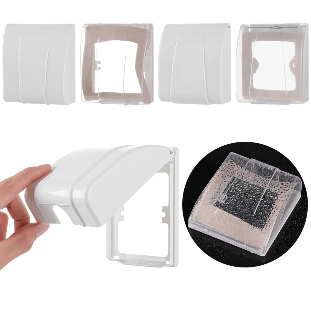 Transparent 86 Type Switch protective Cover Switch Splash Box Power Outlet Box Socket Waterproof Box For Kitchen Toilet Bathroom Oasis Select