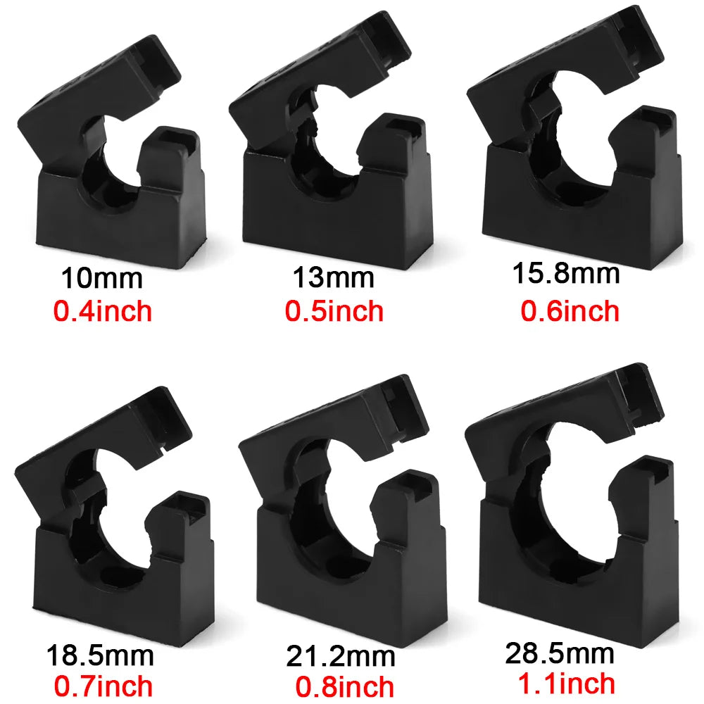 5Pcs 10-28mm PVC Pipe Clamps Wire Cable Fixing Holder Organizer Water Pipe Support Bellows Hose Hoop Buckle Electrical Fittings Oasis Select