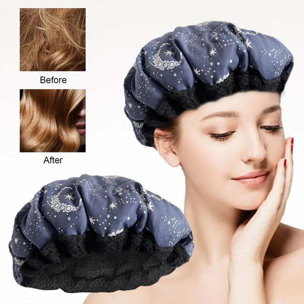 Flaxseed Baked Oil Microwavable Heating Cap Steaming Hair Styling Hair Care Deep Conditioning Thermal Heating Nursing Cap Oasis Select