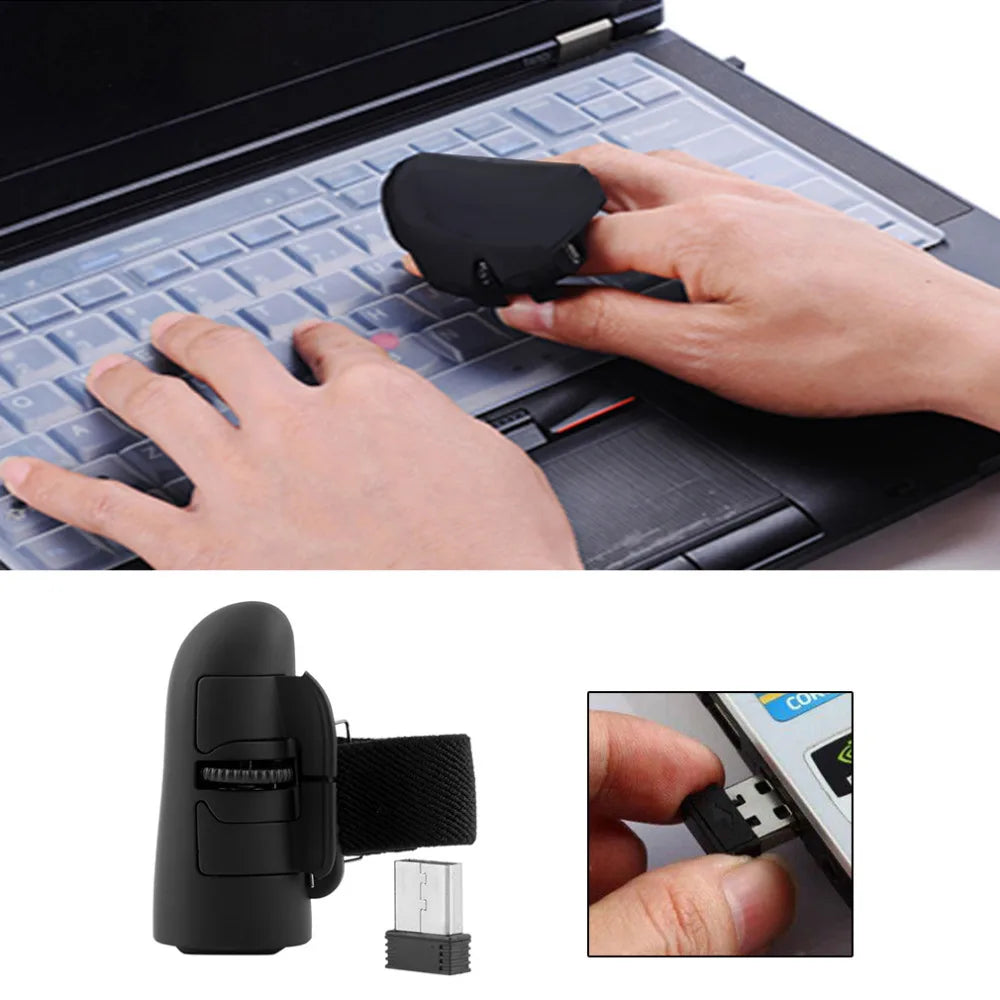 Universal 2.4GHz USB Wireless Finger Rings Optical Mini Mouse 1600Dpi For Notebook Laptop Tablet Desktop PC Mouse Oasis Select