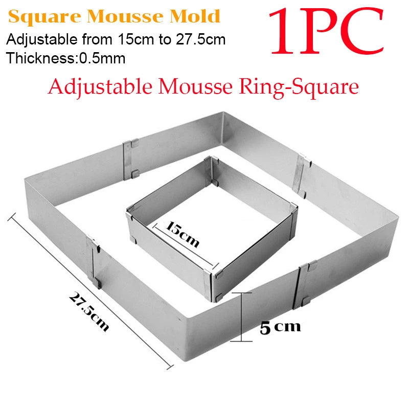 8-Piece Rotating Cake Turntable Set – Mousse Rings & Spatulas Cake Decorating Set Oasis Select Blue