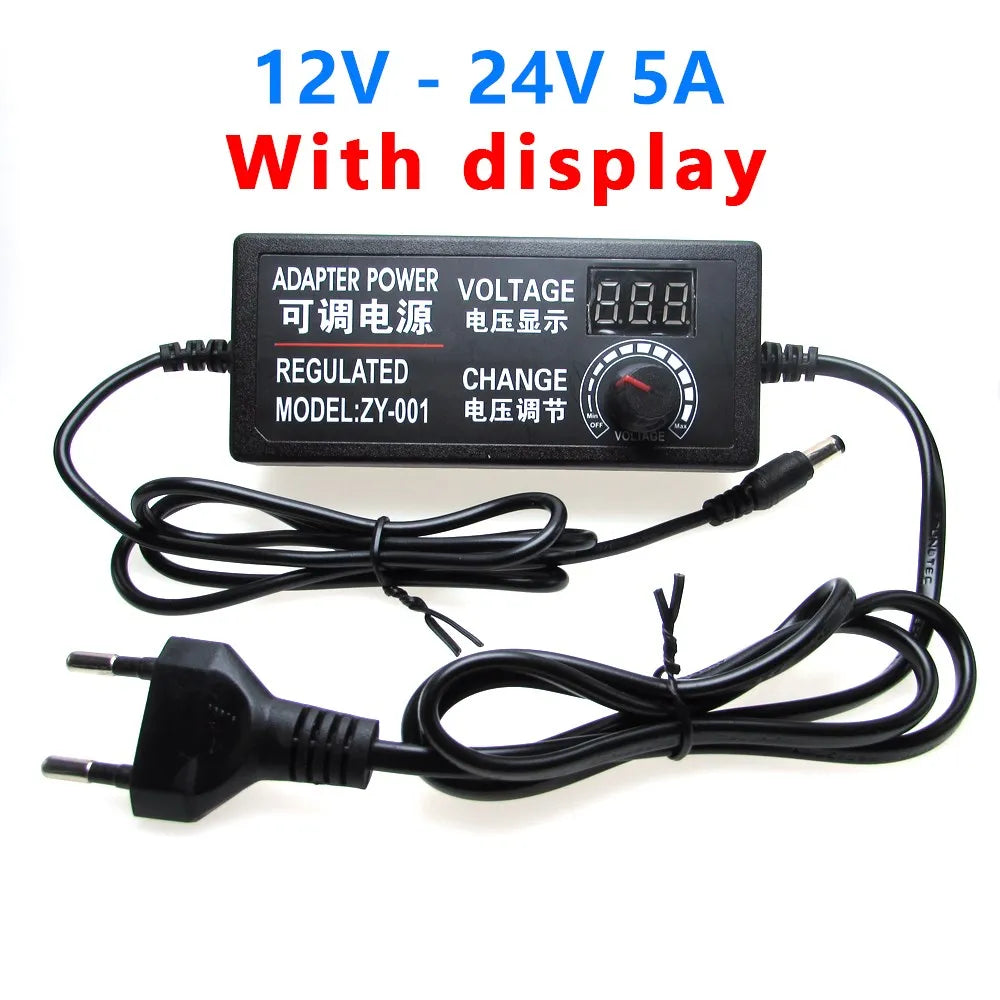 AC DC Power Supply Adjustable 3V 5V 9V 12V 24V 36V 1A 2A 5A 10A Led Power Supply Adapter 12 24 220 V Volt Transformer 5V 12V 24V Oasis Select 12V - 24V 5A US Plug