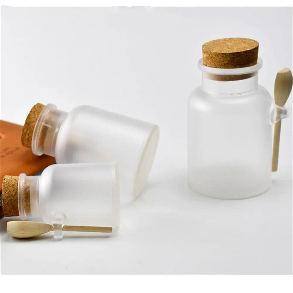 Matte Round Cork Jar 100–500ml | Bath Salt & Cosmetic Storage