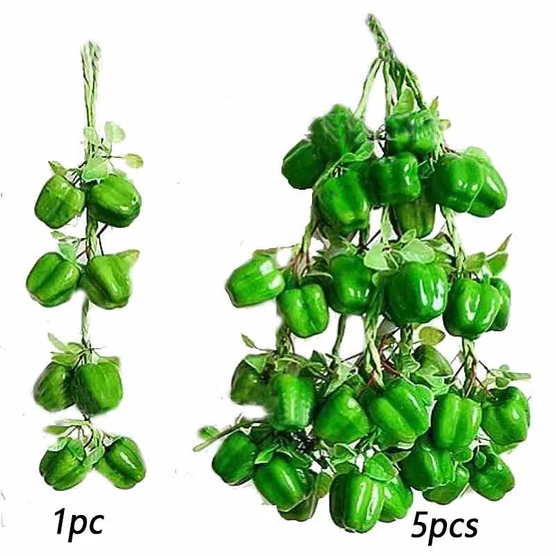 Artificial Simulation Food Vegetables Fake Chili Pepper Fruits Grapes