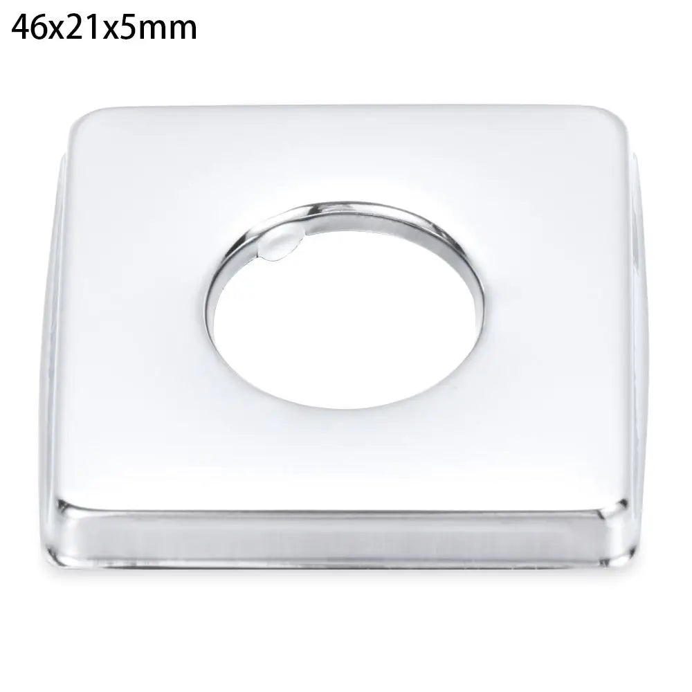1Pcs Stainless Steel Water Pipe Wall Covers Self-Adhesive Shower Faucet Decorative Cover Chrome Finish Bathroom Accessories Oasis Select 46x21x5mm
