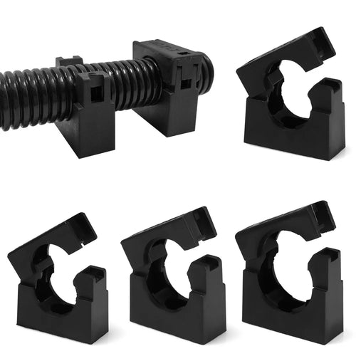 5Pcs 10-28mm PVC Pipe Clamps Wire Cable Fixing Holder Organizer Water Pipe Support Bellows Hose Hoop Buckle Electrical Fittings Oasis Select