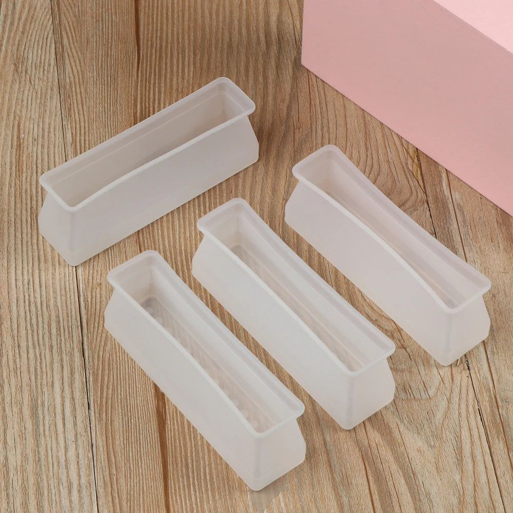 4PCS Silicone Rectangular Feet Cover Furniture Floor Protector Pad Anti slip Chair Leg Caps Wood Sofa Table Child Bed Stopper Oasis Select